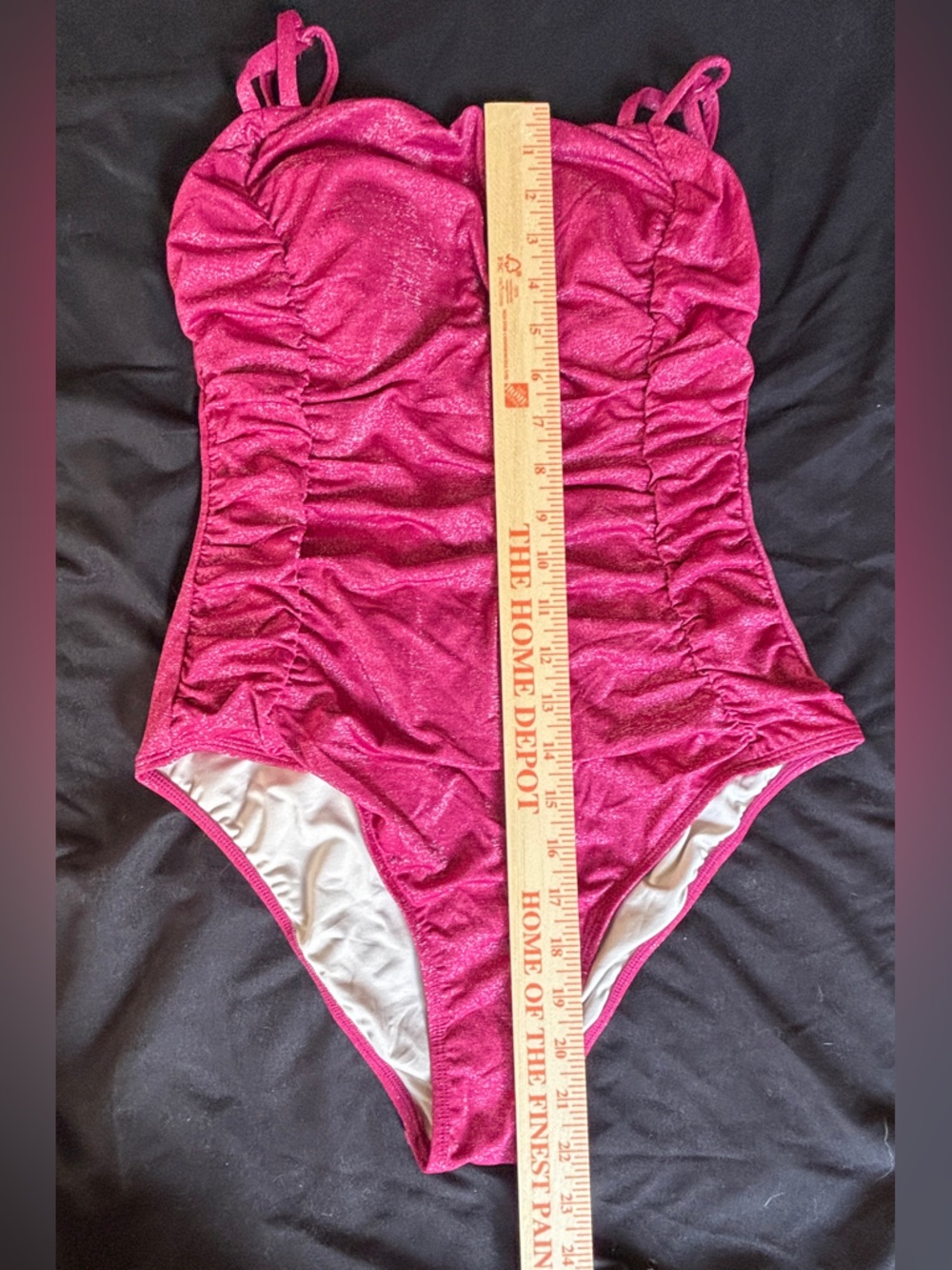 CupShe Pink Ruched One-Piece Swimsuit Women’s Sz Medium NEW w Tags - Picture 7 of 10